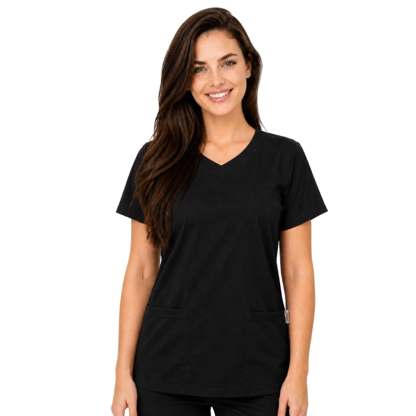 Bluza medyczna czarna elastyczna bawełna roz. M – bluza medyczna – bluza lekarska robocza
